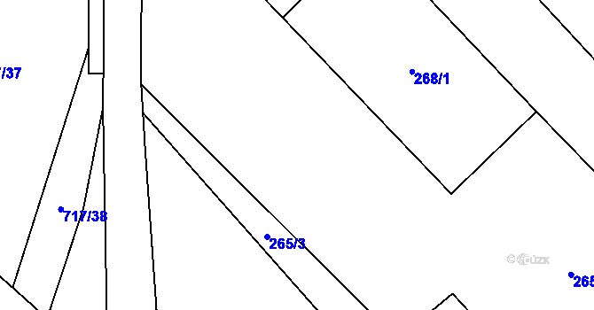 Parcela st. 266 v KÚ Kačice, Katastrální mapa