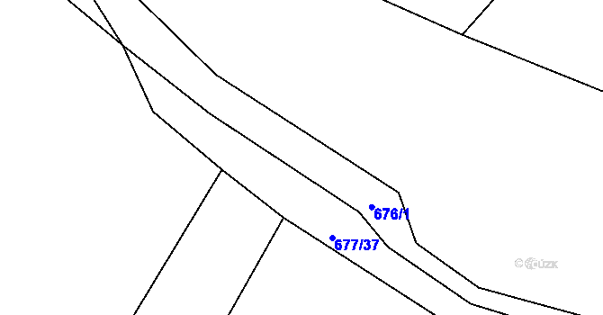 Parcela st. 676 v KÚ Kačice, Katastrální mapa