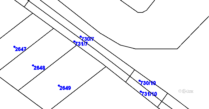 Parcela st. 730/9 v KÚ Kačice, Katastrální mapa
