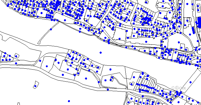 Parcela st. 292/1 v KÚ Kadaň, Katastrální mapa