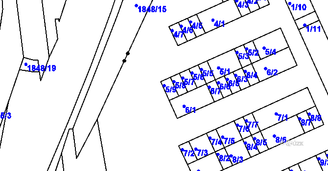 Parcela st. 5/9 v KÚ Bystřice u Kadaně, Katastrální mapa