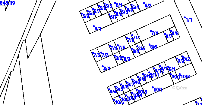 Parcela st. 7/3 v KÚ Bystřice u Kadaně, Katastrální mapa