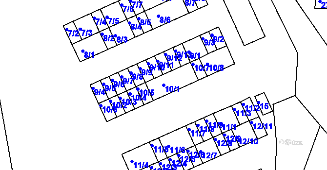 Parcela st. 10/1 v KÚ Bystřice u Kadaně, Katastrální mapa