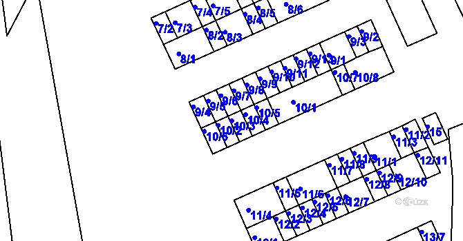 Parcela st. 10/3 v KÚ Bystřice u Kadaně, Katastrální mapa