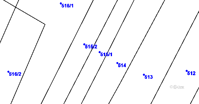Parcela st. 515/1 v KÚ Kadov, Katastrální mapa
