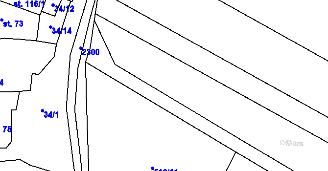 Parcela st. 3021/3 v KÚ Kadov, Katastrální mapa
