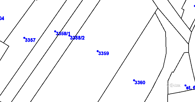 Parcela st. 3359 v KÚ Kadov, Katastrální mapa