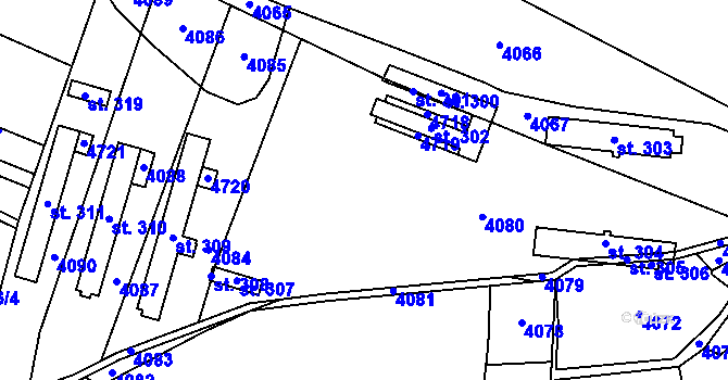 Parcela st. 3016/1 v KÚ Kadov, Katastrální mapa