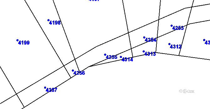 Parcela st. 4255 v KÚ Kadov, Katastrální mapa