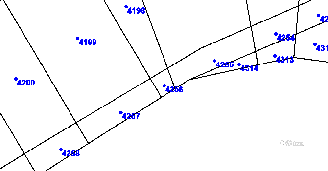 Parcela st. 4256 v KÚ Kadov, Katastrální mapa