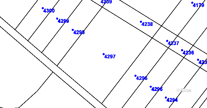 Parcela st. 4297 v KÚ Kadov, Katastrální mapa