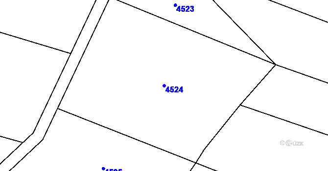 Parcela st. 4524 v KÚ Kadov, Katastrální mapa