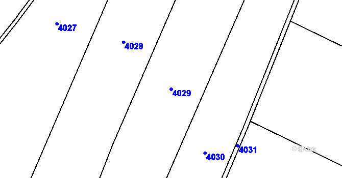 Parcela st. 4029 v KÚ Kadov, Katastrální mapa