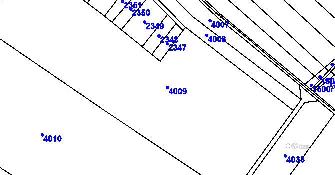 Parcela st. 4009 v KÚ Kadov, Katastrální mapa