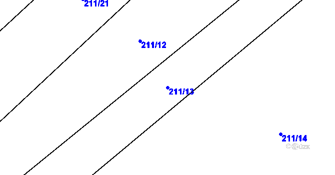 Parcela st. 211/13 v KÚ Kadov u Sněžného, Katastrální mapa