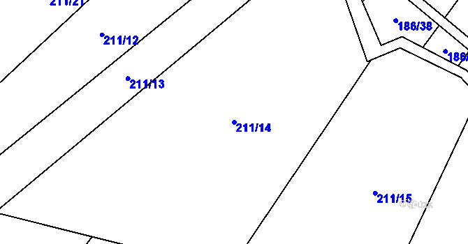 Parcela st. 211/14 v KÚ Kadov u Sněžného, Katastrální mapa