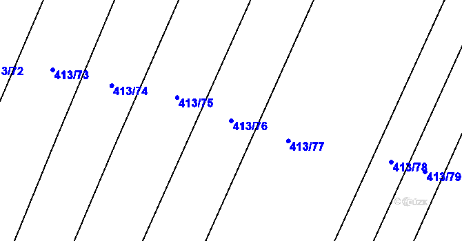 Parcela st. 413/76 v KÚ Kadov u Sněžného, Katastrální mapa