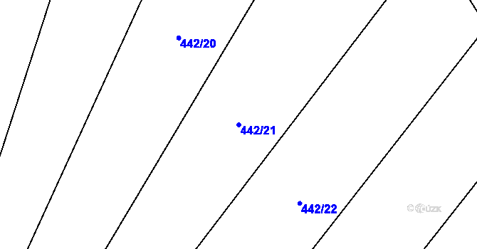 Parcela st. 442/21 v KÚ Kadov u Sněžného, Katastrální mapa