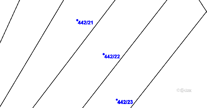 Parcela st. 442/22 v KÚ Kadov u Sněžného, Katastrální mapa