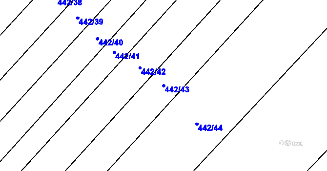 Parcela st. 442/43 v KÚ Kadov u Sněžného, Katastrální mapa