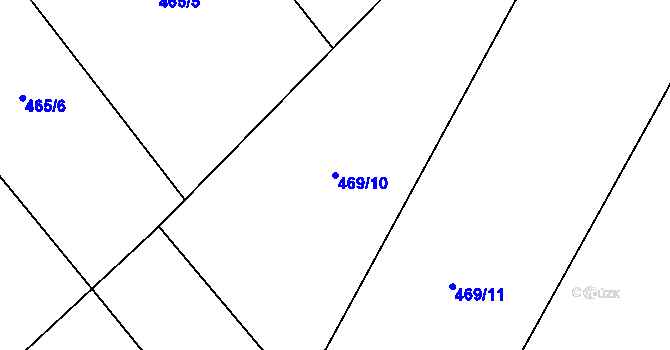 Parcela st. 469/10 v KÚ Kadov u Sněžného, Katastrální mapa