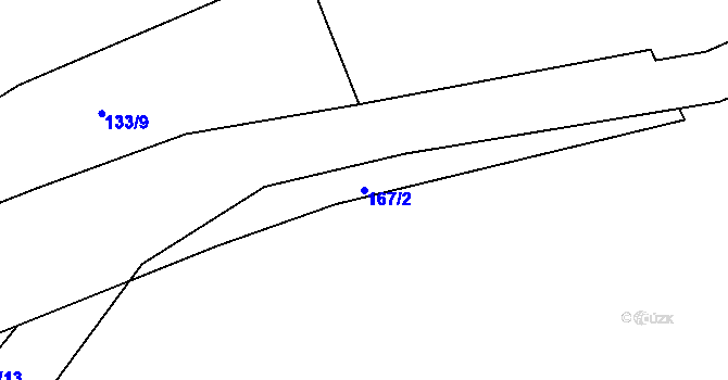 Parcela st. 167/2 v KÚ Kadov u Sněžného, Katastrální mapa
