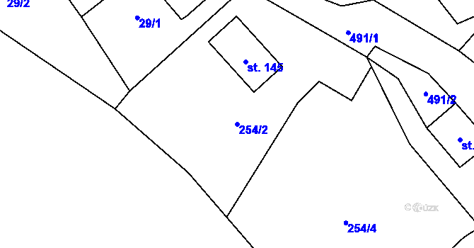 Parcela st. 254/2 v KÚ Kadov u Sněžného, Katastrální mapa