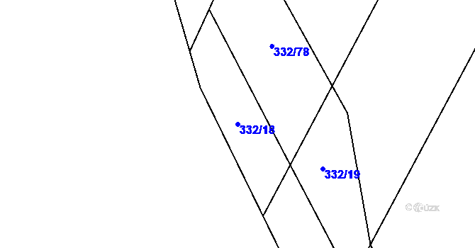 Parcela st. 332/18 v KÚ Kadov u Sněžného, Katastrální mapa
