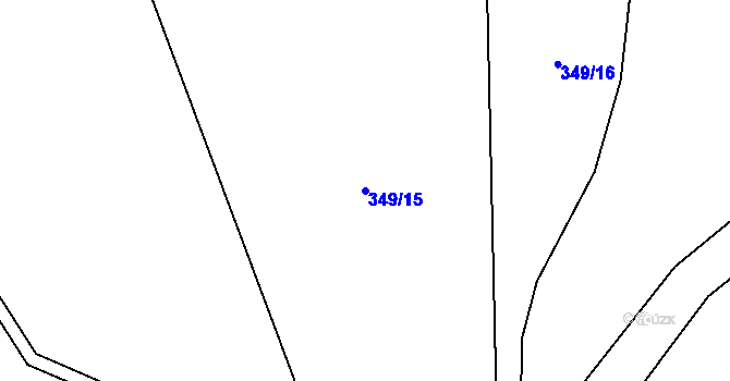 Parcela st. 349/15 v KÚ Kadov u Sněžného, Katastrální mapa