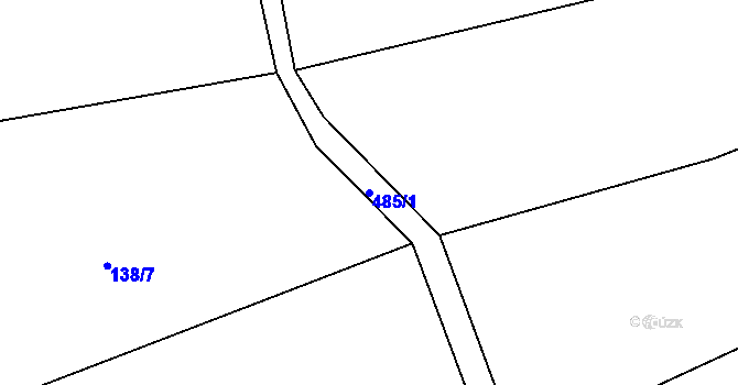 Parcela st. 485/1 v KÚ Kadov u Sněžného, Katastrální mapa