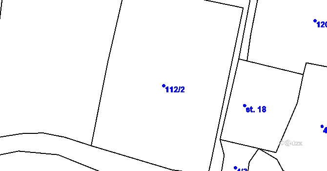 Parcela st. 112/2 v KÚ Krátká, Katastrální mapa