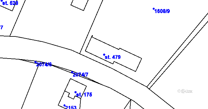 Parcela st. 479 v KÚ Kladné, Katastrální mapa