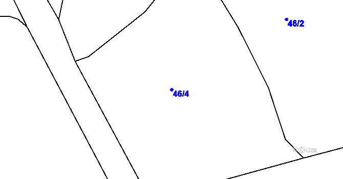 Parcela st. 46/4 v KÚ Křenov u Kájova, Katastrální mapa