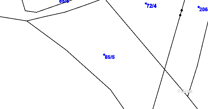 Parcela st. 85/5 v KÚ Křenov u Kájova, Katastrální mapa