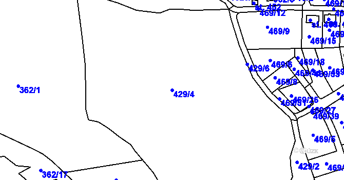 Parcela st. 429/4 v KÚ Křenov u Kájova, Katastrální mapa