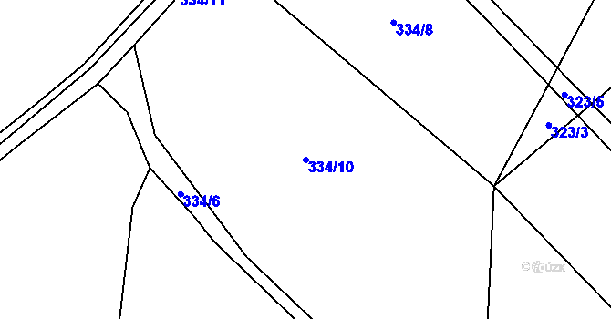 Parcela st. 334/10 v KÚ Kal, Katastrální mapa