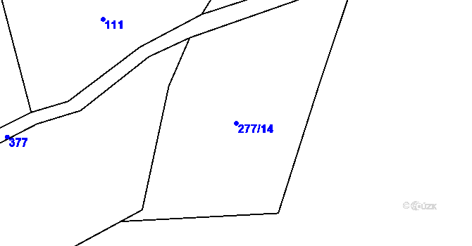 Parcela st. 277/14 v KÚ Načetín u Kalku, Katastrální mapa