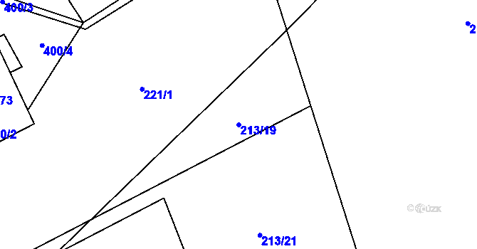 Parcela st. 213/19 v KÚ Načetín u Kalku, Katastrální mapa