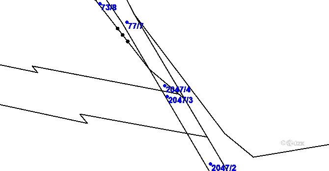 Parcela st. 2047/4 v KÚ Kaliště u Českých Budějovic, Katastrální mapa