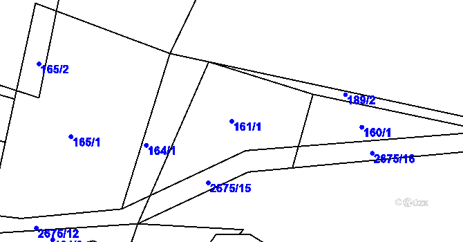 Parcela st. 161/1 v KÚ Třebotovice, Katastrální mapa