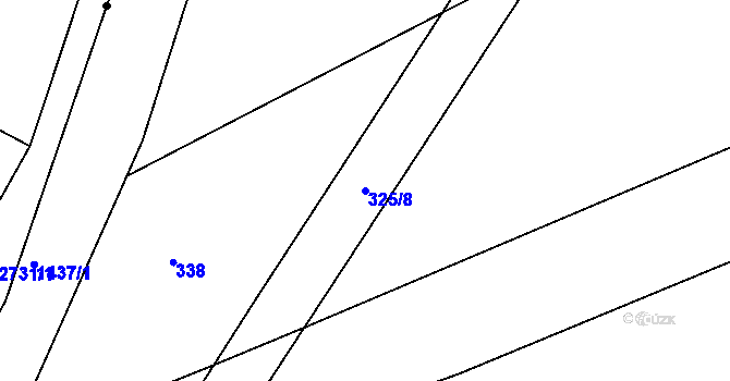 Parcela st. 325/8 v KÚ Zaliny, Katastrální mapa
