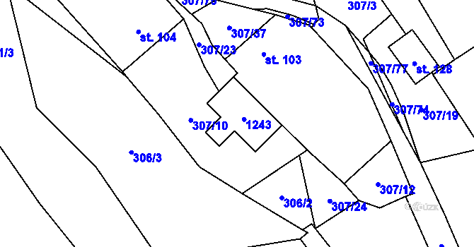 Parcela st. 92 v KÚ Kaliště, Katastrální mapa