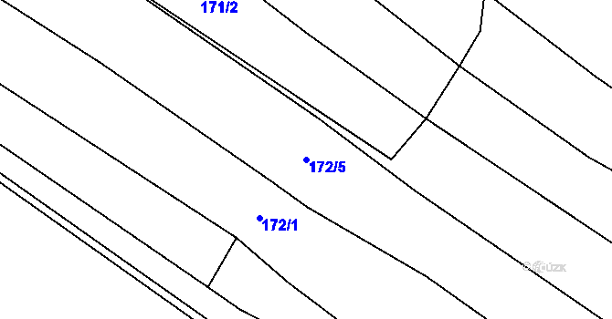 Parcela st. 172/5 v KÚ Kaliště u Horních Dubenek, Katastrální mapa
