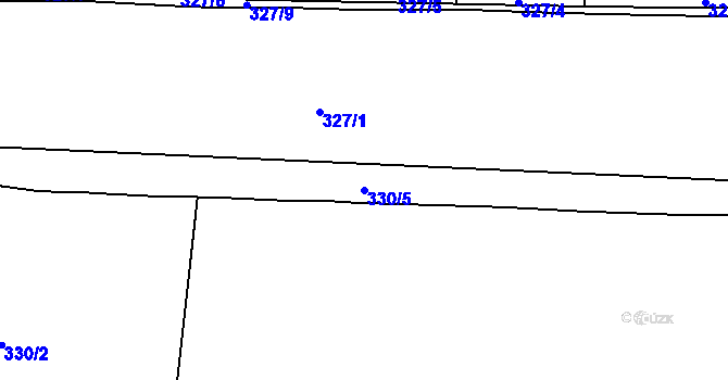 Parcela st. 330/5 v KÚ Kalivody, Katastrální mapa