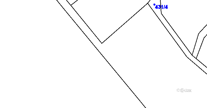 Parcela st. 431/5 v KÚ Rašovice u Kalovic, Katastrální mapa