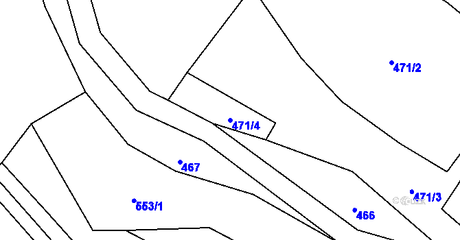 Parcela st. 471/4 v KÚ Robeč, Katastrální mapa