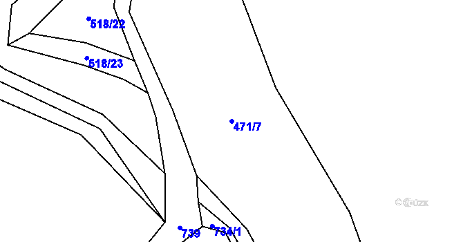 Parcela st. 471/7 v KÚ Robeč, Katastrální mapa