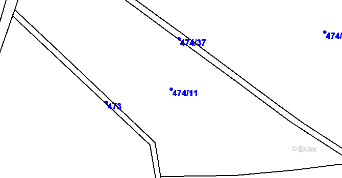 Parcela st. 474/11 v KÚ Robeč, Katastrální mapa