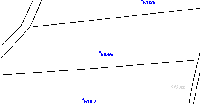 Parcela st. 518/6 v KÚ Robeč, Katastrální mapa