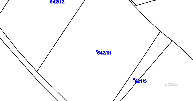 Parcela st. 642/11 v KÚ Robeč, Katastrální mapa